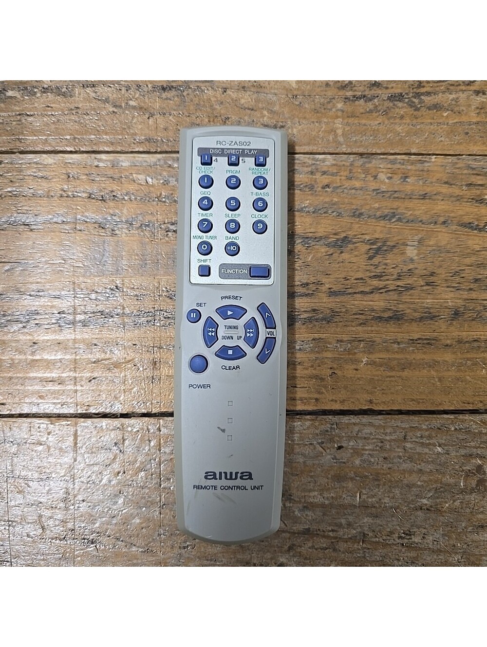 Aiwa RC-ZAS02 Cd STEREO Remote NSX-AJ305 NSX-AJ310 NSX-AJ500 NSX-AJ503 OEM